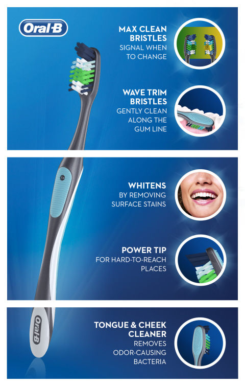 Oral-B DC5 manual toothbrush with max clean bristles signal when to change