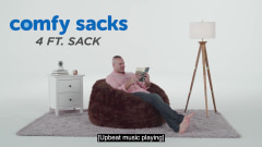 Comfy Sacks 6' Memory Foam Bean Bag Lounger (Assorted Colors) - Sam's Club