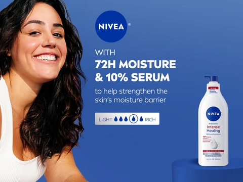 NIVEA Intense Healing Body Lotion Pump, 16.9 oz