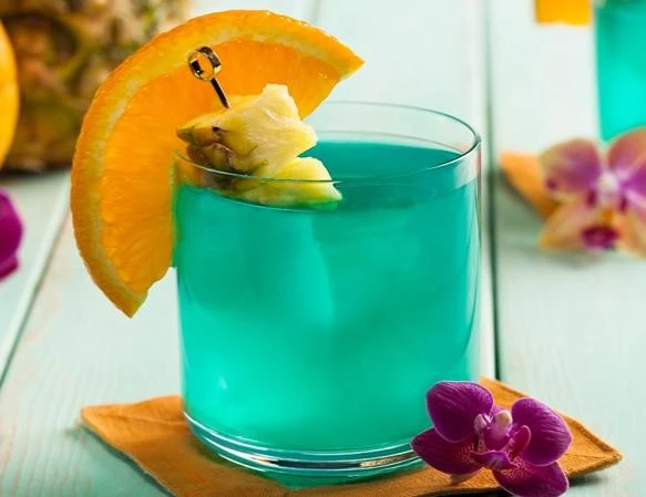 Blue Hawaiian Blue Curacao Orange Juice DeKuyper Blue Curacao
