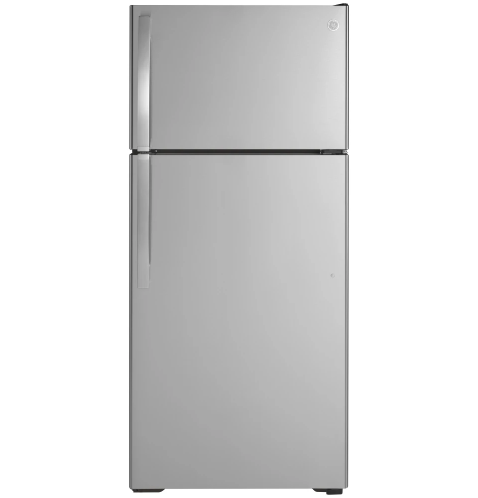 &E　GRG S GE® 28 in. 16.6 Cu. Ft. Stainless Steel Top Freezer