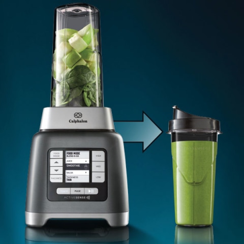 Calphalon Auto-Speed Blender with Blend-N-Go Smoothie Cup & BPA