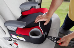 latch backless booster seat