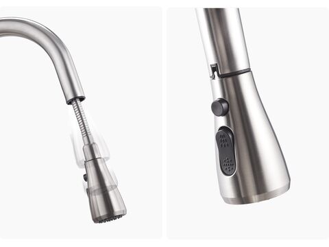 Pullout faucet with water stream or spray option