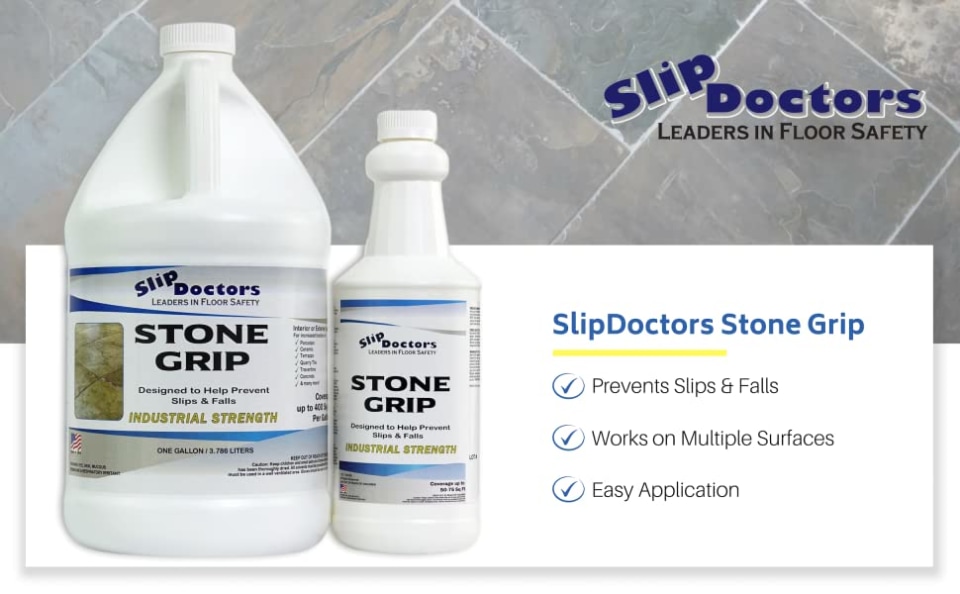 Slipdoctors Stone Grip Clear Flat, Anti Slip Solution For Tile Floors