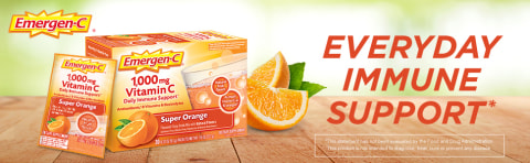 Emergen-C 1000Mg Vitamin C Powder for Immune Support Super Orange