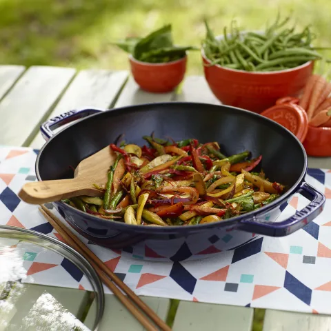 Staub Cast Iron 4.5-qt Perfect Pan - Cherry - Walmart.com