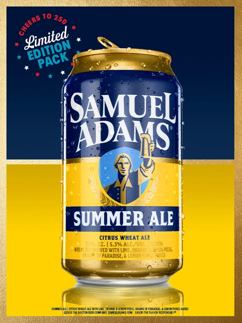 Samuel Adams Porch Rocker Lemon Radler Seasonal Beer Cans - 12-12