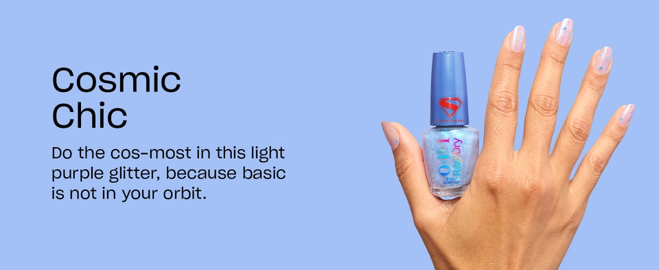 cosmic chic pastel blue glitter