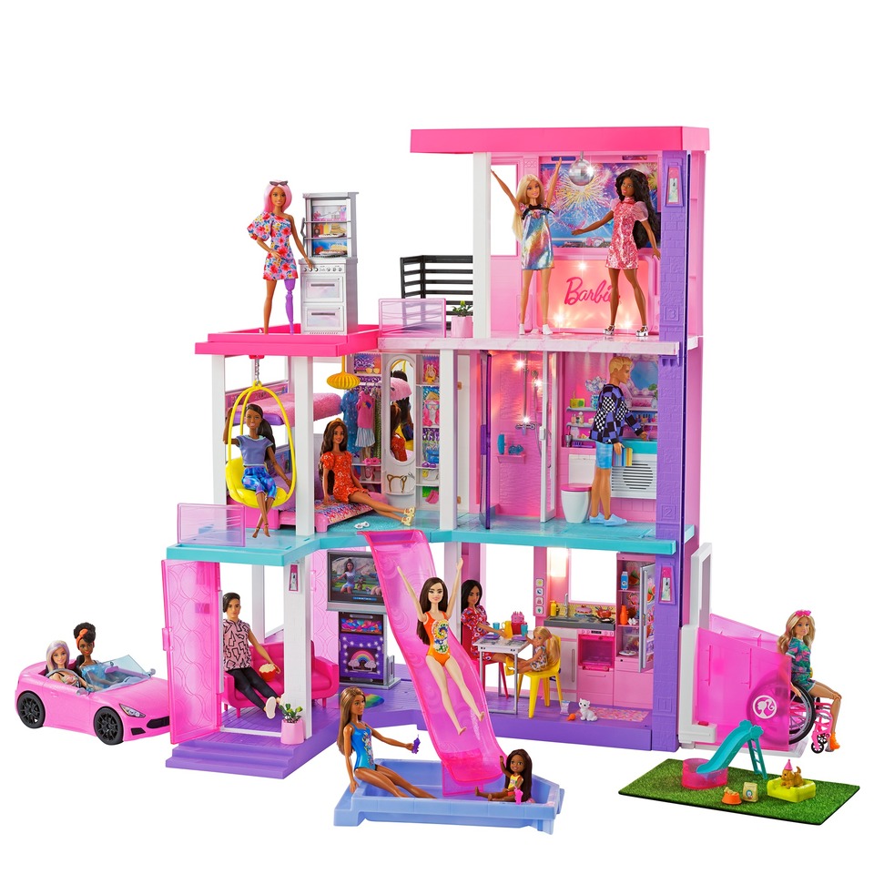 Barbie Deluxe Special Edition 60th DreamHouse Playset with 2 Dolls, Car & 100+ Pieces - image 2 of 8