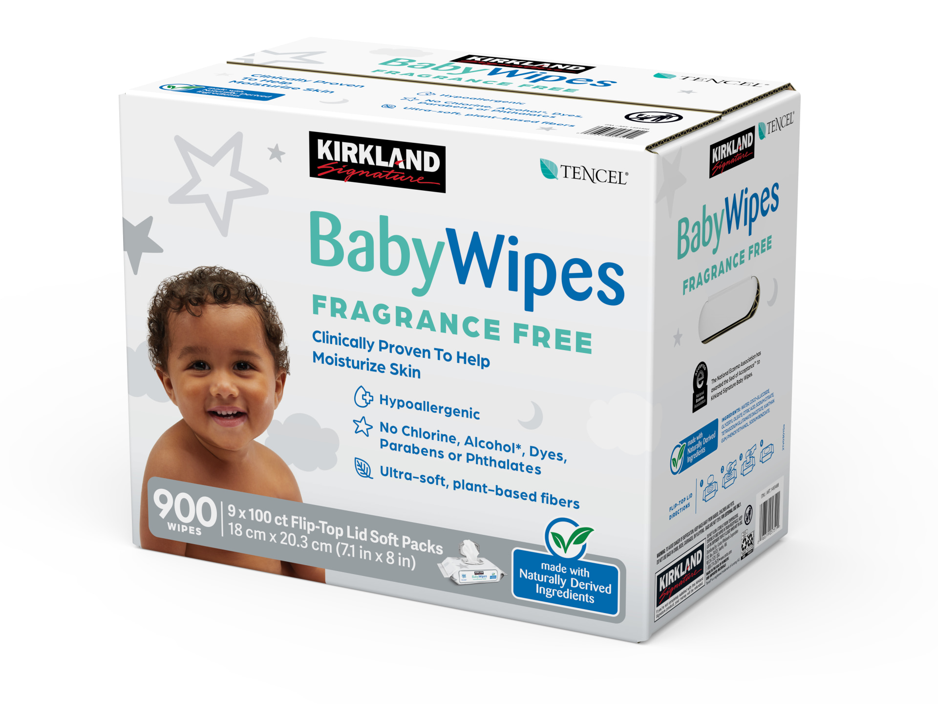 Count Hygiene Hypoallergenic Extra Large Kirkland Signature Baby Wipes 900 Ct