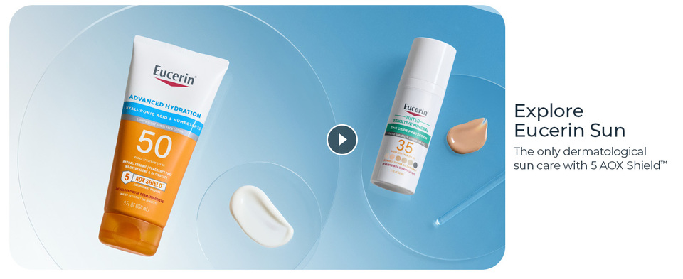 thumbnail video image 2 of Eucerin Sun Clear Skin Face Sunscreen lotion, acne prone, oily skin, non-comedogenic, SPF 50, 2.5 fl oz, 2 of 11