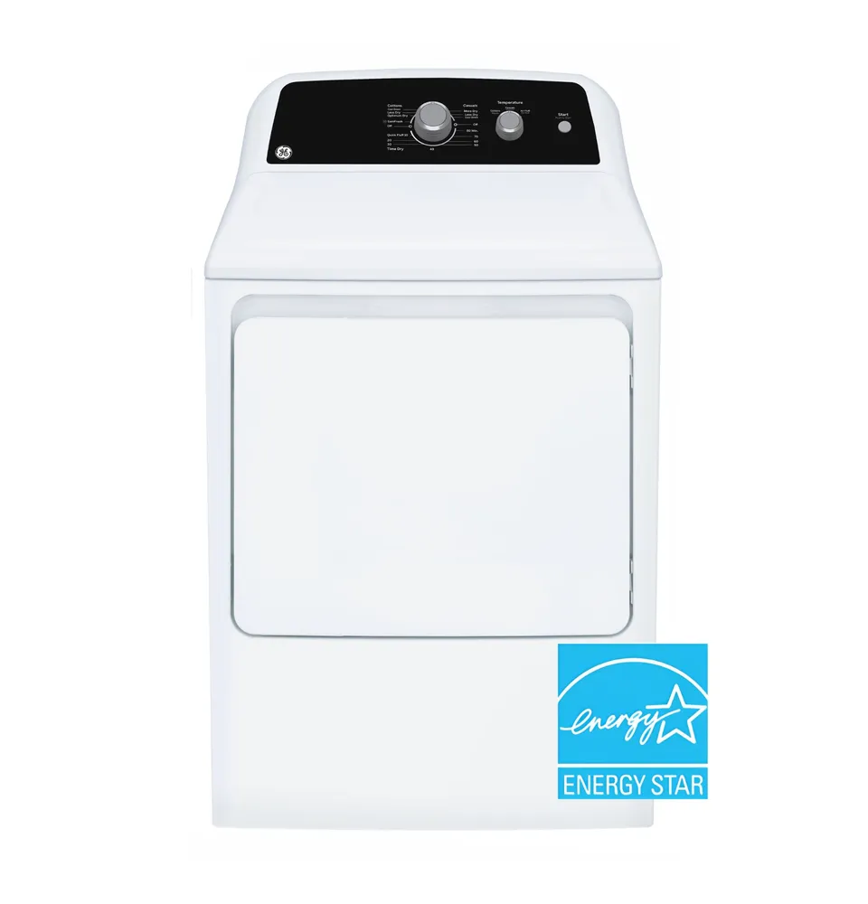 GE 6.2 Cu. Ft. Electric Dryer with SaniFresh Cycle – White
