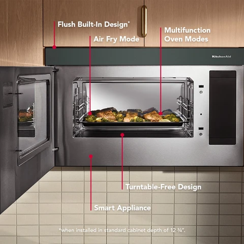 KitchenAid 1.1 Cu. Ft. Convection Over the Range Smart Microwave