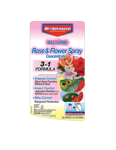 BioAdvanced All-in-One Rose & Flower Spray, Concentrate, Insect & Pest ...