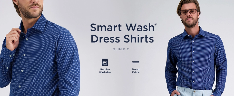haggar smart wash slim fit dress shirt Haggar Men's Classic-Fit Smart Wash Dress Shirt main image 1