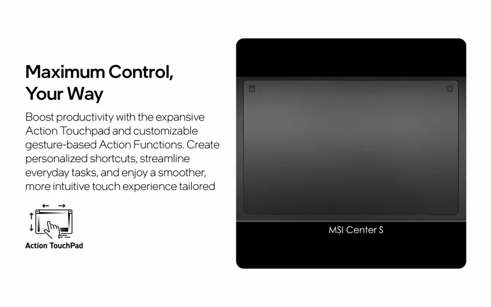 Prestige 16 AI+ C3MTG-227 US action touchpad