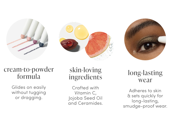 cream to powder formula, skin loving ingredients, long-lasting wear