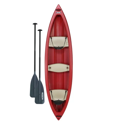 Lifetime Kodiak 13 ft Canoe with Paddles, Molded Seats, Skeg Wheel
