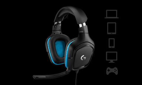 Logitech G432 Noise cancelling Gaming Headphone with microphone - Black