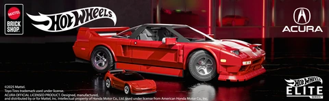Mattel Brick Shop Hot Wheels '90 Acura NSX Building Toy (876