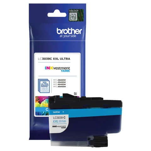 Brother LC3039C | INKvestment Tank Ultra High-Yield Cyan Ink Cartridge