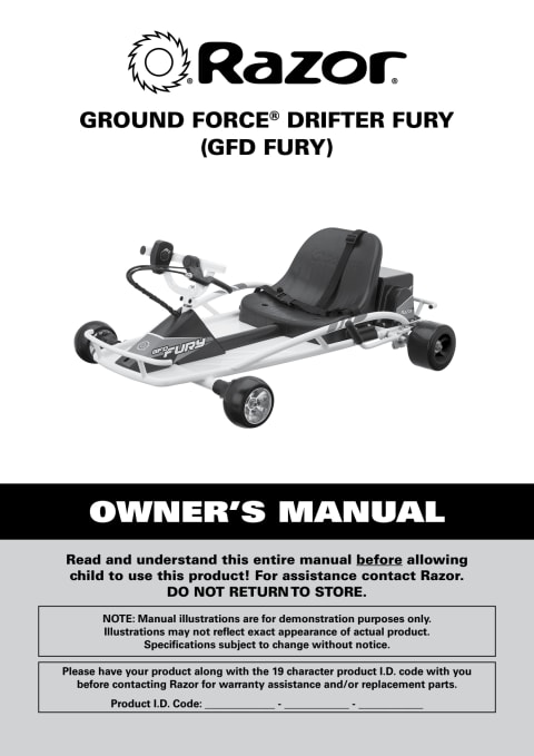 Razor Electric Ground Force Drifter Fury- Go-Kart Style Frame - Walmart