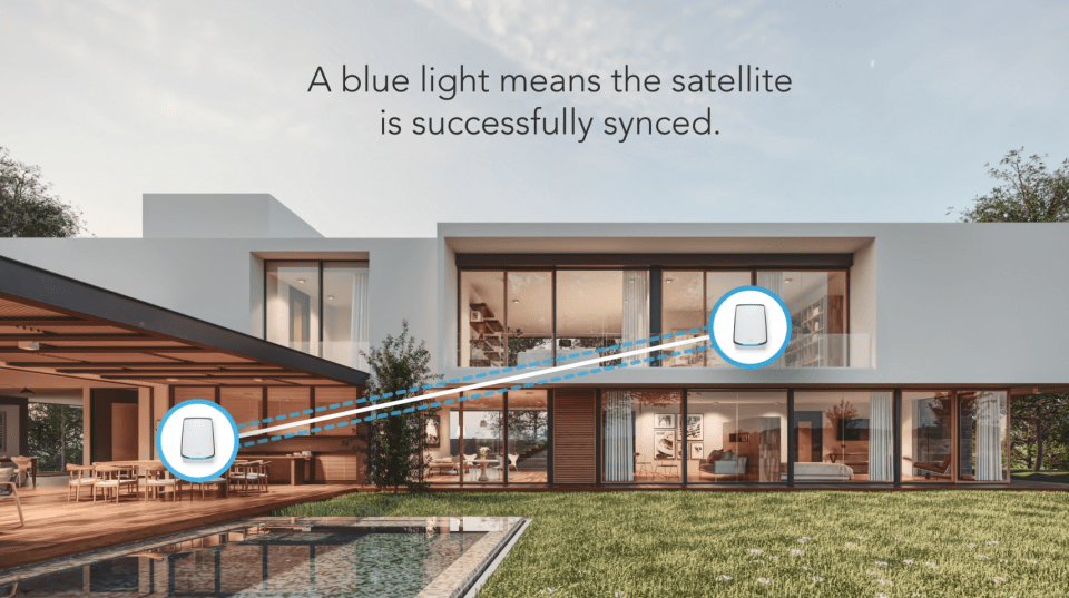 thumbnail video image 3 of NETGEAR - Orbi RBK853 AX6000 Tri-Band Mesh WiFi 6 System with Router and 2 Satellite Extenders, 3 of 10