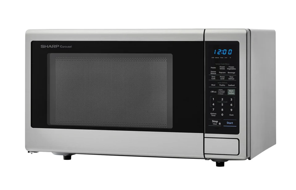 Sharp SMC1842CS: 1.8 Cu Ft Silver Countertop Microwave