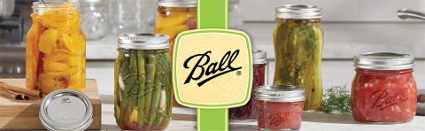 Ball, Smooth Sided Glass Mason Jars with Lids & Bands, Regular Mouth, 32  oz, 12 Count 