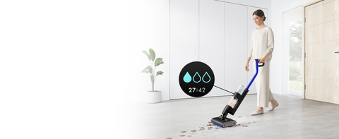 Dyson WashG1 Wet Cleaner in Matte Black and Ultra Blue