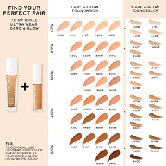find your foundation and concealer pair chart