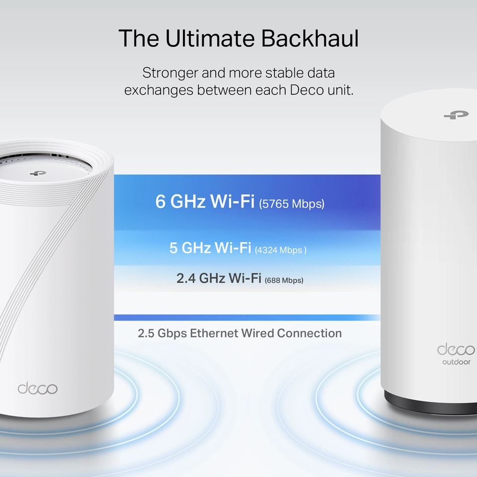 TP Link Deco 7 Pro BE11000 Weatherproof Outdoor Tri Band Wi Fi 7