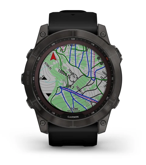 Garmin Fenix 7X Sapphire Solar Edition Smartwatch Screen in