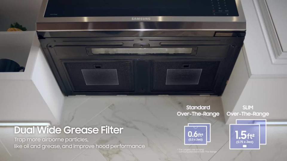 Samsung 1.1 Cu. Ft. Low Profile Over the Range Stainless Steel