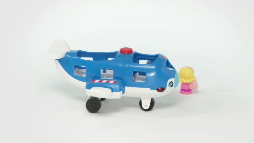Fisher Price Little People Airplane airport sounds pilot vacation girl lot toy 