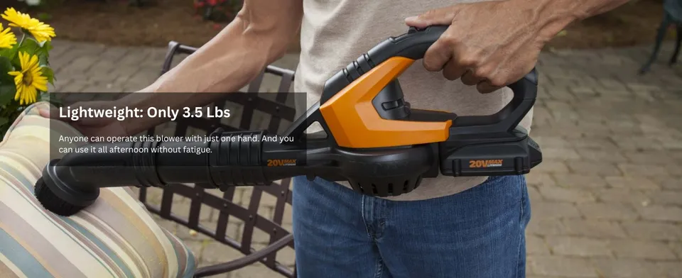 WORX WG545.1 20V AIR 120 MPH Cordless Handheld Blower (1 x 2.0 Ah