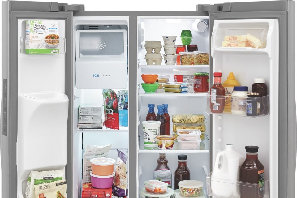 thumbnail video image 2 of Frigidaire FRSS2333AS - 22.3 Cu. Ft. 33'' Standard Depth Side by Side Refrigerator, 2 of 7