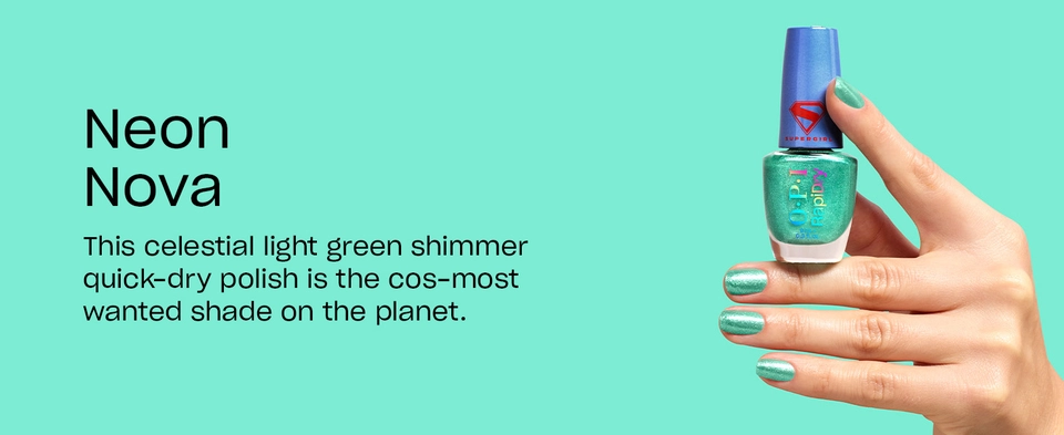 neon nova green blue neon shimmer