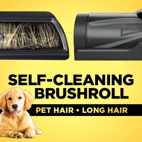 Powerful pet hair and long hair pickup, with no hair wrap.