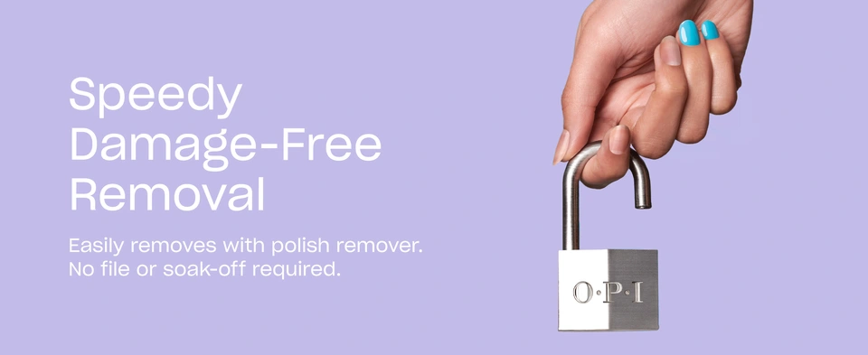Speedy and damage free removal with nail polish remover