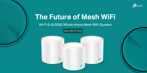 Deco AX60 (3-Pack) Next Gen AX3000 Whole Home Mesh WiFi System; The Future of Mesh WiFi