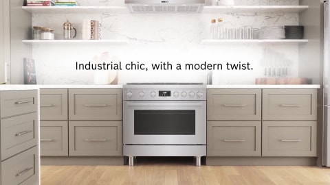 Bosch 800 Series 3.4 Cu. Ft. Industrial Style Freestanding Gas