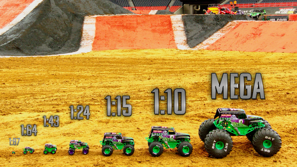 thumbnail video image 2 of Camión monstruo Monster Jam Dragon a escala 1:24 para niños de 3+, 2 of 6