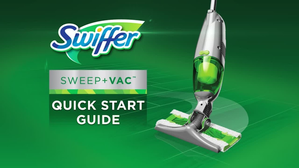 Swiffer Sweep + VAC Cordless Vacuum Kit (1 Rechargeable Vacuum Sweeper, 8 Dry Cloths, 1