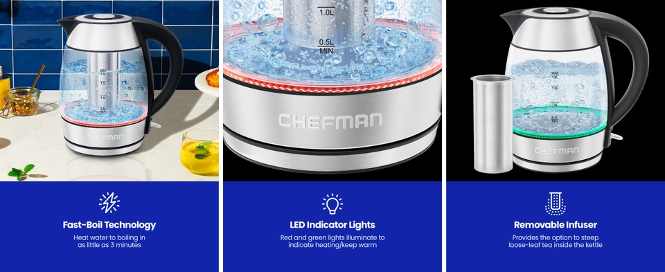 Chefman Power Infusion+ 1.8L Keep Warm Kettle