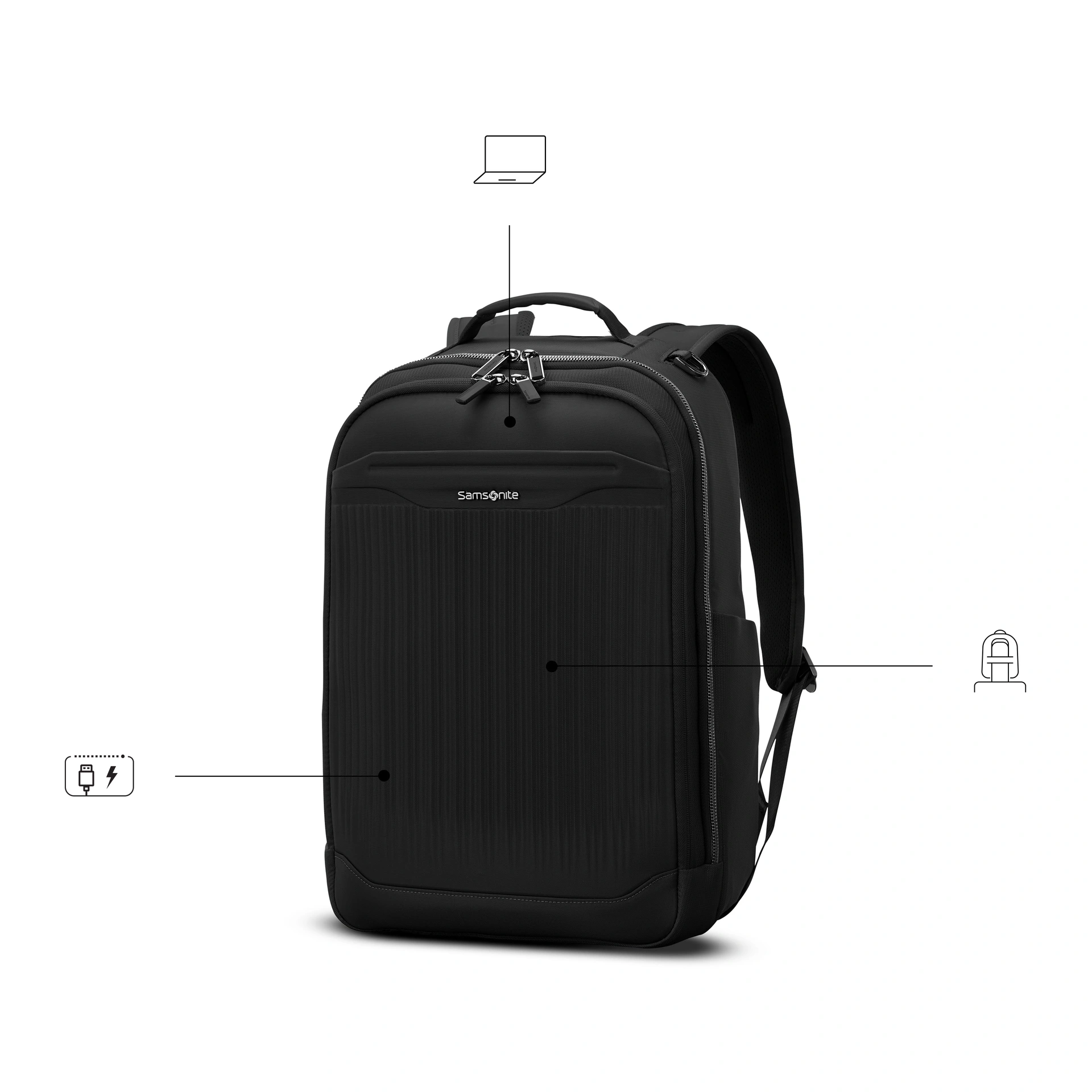 Samsonite Silhouette 18 Classic Backpack, Color: Black - JCPenney