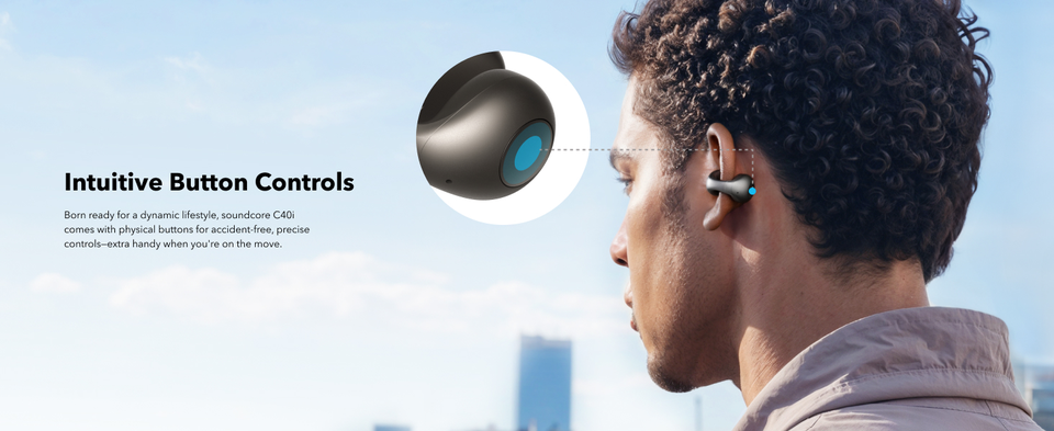 Soundcore C40i by Anker, Open-ear Earbuds, Gray - Walmart.com