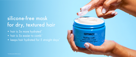 silicone-free mask for dry, textured hair, hair is 5x more hydrated, hair is 5x easier to comb, keeps hair hydrated for 5 straight days