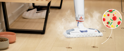 Bissell Steam Mop Select Lightweight Hard Floor Steamer Eliminates 99.9%  germs